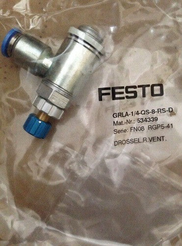 Festo GRLA-1/4-QS-8-RS-D 534339 valve One GRLA1/4QS8RSD Free Shipping