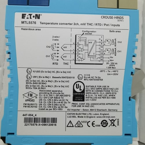 1PC Eaton MTL5576-THC isolating driver ping
