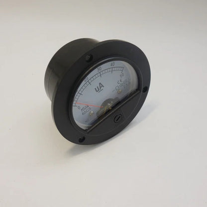 Round Analog Ammeter Panel AMP Current Meter Dia. 90mm Direct Connect DC 0-50uA