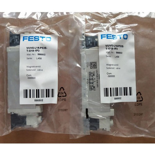Festo VUVG-L14-P53E-T-G18-1P3 566502 Solenoid Valve One VUVGL14P53ETG181P3