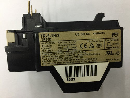 Fuji TR-5-1N/3 6-9A Thermal Overload Relay TR51N/3 1PC Free Shipping