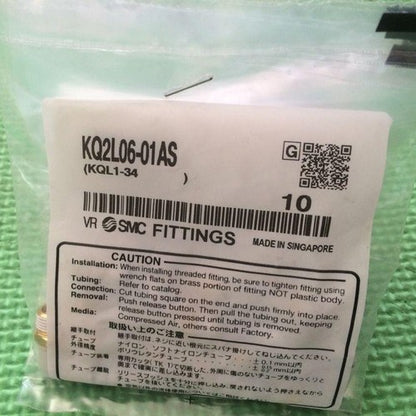 10PCS SMC KQ2L06-01AS Fittings Free Shipping KQ2L0601AS