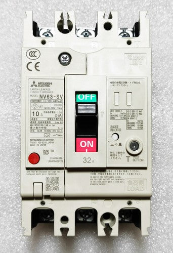 Mitsubishi Circuit breaker NV63-CV 3P 30MA 10A 1PC ping