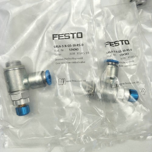 Festo GRLA-3/8-QS-10-RS-D 534343 Valve One Free Shipping GRLA3/8QS10RSD