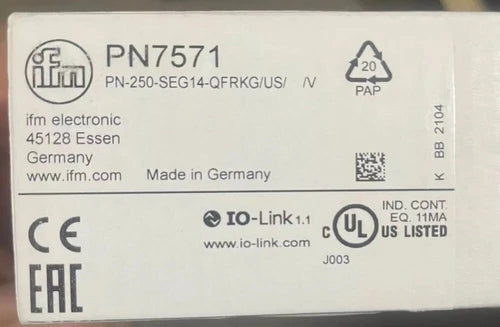 IFM PN7571 Pressure Sensor  One ping