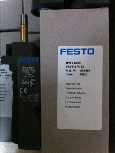 Festo NVF3-MOH-5/2-K-1/4-EX 535987 Solenoid Valve One NVF3MOH5/2K1/4EX