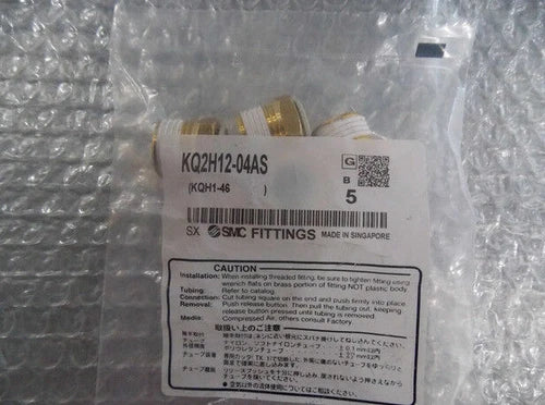 1Bag/5PCS SMC KQ2H12-04AS Fittings KQ2H1204AS Free Shipping
