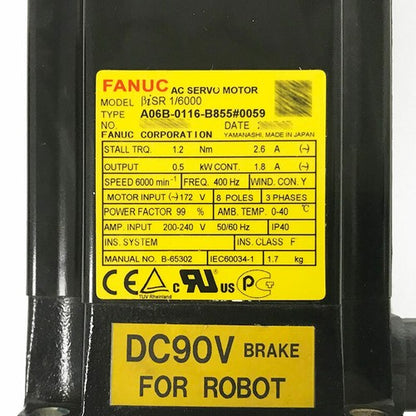 1PC Fanuc A06B-0116-B855#0059 Servo Motor ping