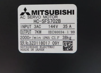 Mitsubishi HC-SFS702B Servo Motor