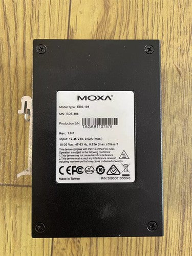 1PC  Moxa EDS-108 Industrial Grade Non Network Switch EDS108