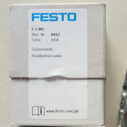 Festo F-3-M5 4452 F3M5 Pushbutton Valve One Free Shipping