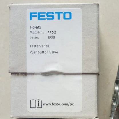 Festo F-3-M5 4452 F3M5 Pushbutton Valve One Free Shipping