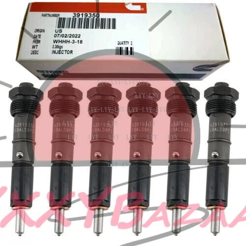 6PCS OEM FUEL INJECTORS For CUMMINS 5.9L 6BT DIESEL ENGINE 0432131837 3919350
