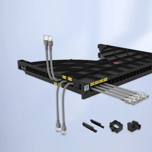 1PC with Panel Plastic 1U Horizontal Rack Mount Cable Management Unit #ke