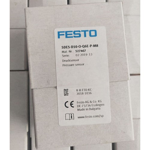 Festo SDE5-D10-O-Q6E-P-M8 527467 Pressure Switch One SDE5D10OQ6EPM8
