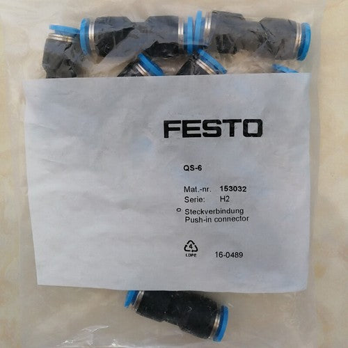 10PCS/bag Festo QS-6 153032 Connector Free Shipping QS6