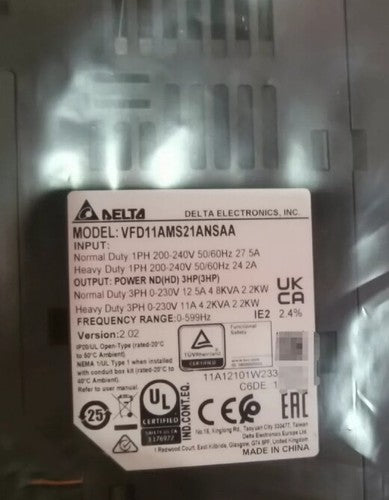 1PC Delta VFD11AMS21ANSAA 2.2KW 220V Inverter ping