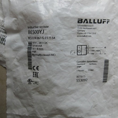 BALLUFF BES 516-367-G-E5-Y-S4 Proximity Sensor One Free Shipping