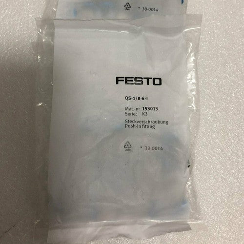 1Bag/10PCS Festo QS-1/8-6-I 153013 Connector Free Shipping