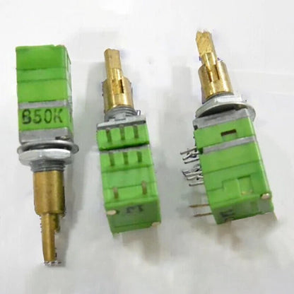 2PCS Precision Potentiometer Dual Shaft B50K with Switch Shaft RD912DSF-20 #dr