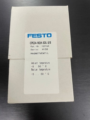 Festo CPE24-M1H-3OL-3/8 163164 Solenoid Valve One CPE24M1H3OL3/8