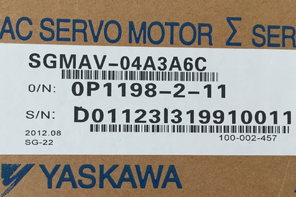 Yaskawa SGMAV-04A3A6C Servo Motor 1PC SGMAV04A3A6C ping