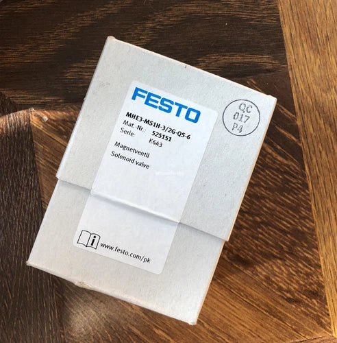 Festo MHE3-MS1H-3/2G-QS-6 525151 Solenoid Valve One MHE3MS1H3/2GQS6