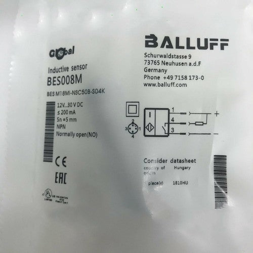 BALLUFF BES007F BES M18MI-NSC50B-S04K sensor One Free Shipping