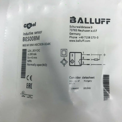 BALLUFF BES007F BES M18MI-NSC50B-S04K sensor One Free Shipping