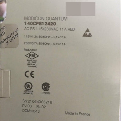 1PC Schneider 140CPS12420 ping