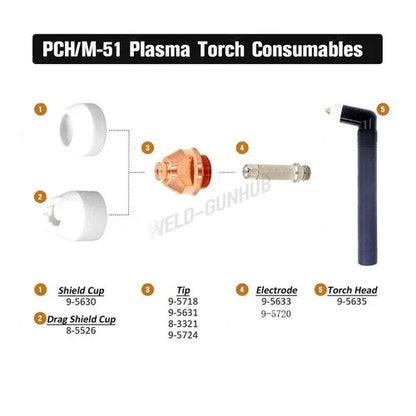 22PK Plasma Torch 9-5633 9-5631 8-5526 For Thermal Dynamics PCH/M-51 3XR 4XI 5XR
