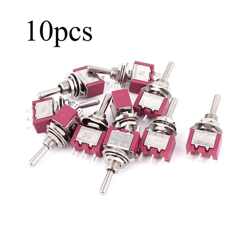 10Pcs AC 120V 5A ON-OFF-ON 3 Position SPDT Momentary Toggle Switch #dr