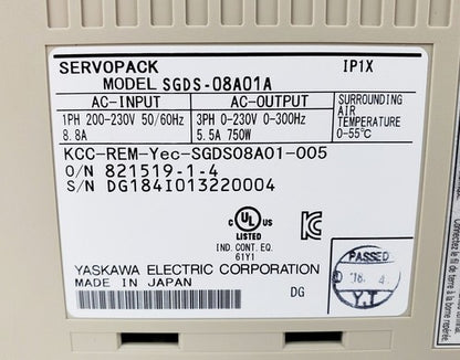 Yaskawa SGDS-08A01A Servo Driver 1PC ping SGDS08A01A