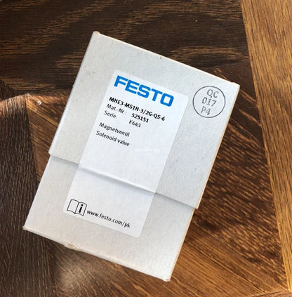 Festo MHE3-MS1H-3/2G-QS-6 525151 Solenoid Valve One MHE3MS1H3/2GQS6