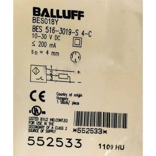 BALLUFF BES 516-3019-S4-C sensor One Free Shipping