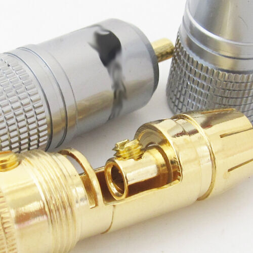 50pcs A/V phono connector Gold Plated RCA Plug Lock Free solder