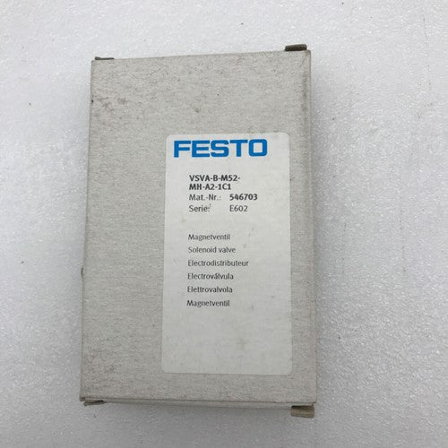 Festo VSVA-B-M52-MH-A2-1C1 546703 Solenoid Valve One VSVABM52MHA21C1