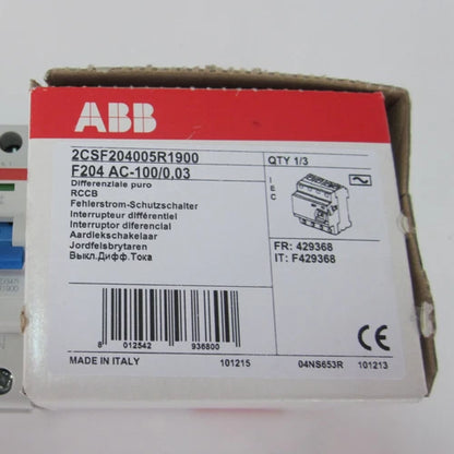 1PC ABB F204 AC-100/0.03 operated circuit breaker ping