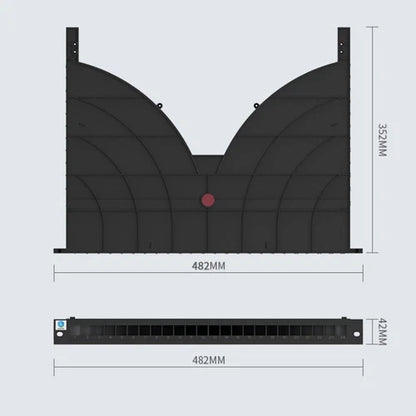 1PC with Panel Plastic 1U Horizontal Rack Mount Cable Management Unit #ke