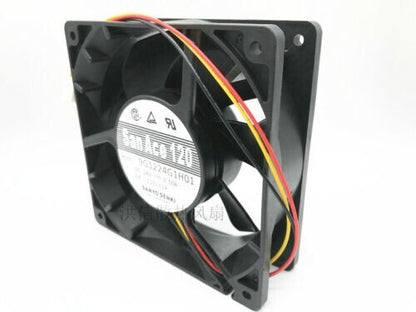 Sanyo 12038 9G1224G1H01 24V 0.50A 12CM 3-wire inverter cooling fan