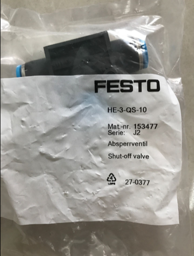 Festo HE-3-QS-10 153477 Valve One Free Shipping HE3QS10