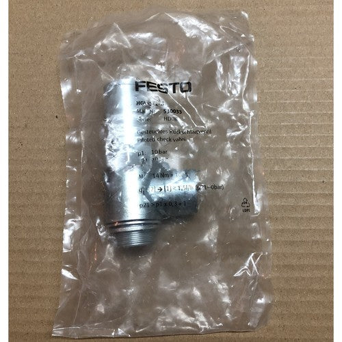 Festo HGL-1/2-B 530033 Check Valve One Free Shipping HGL1/2B
