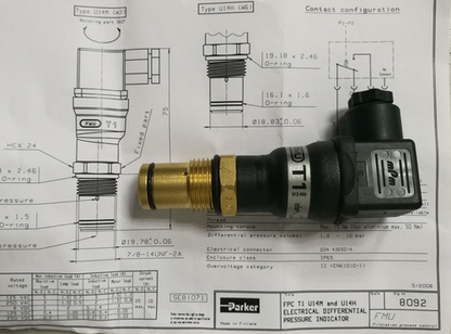 1PC  Parker FMUT1MVMU14H pressure sensor ping