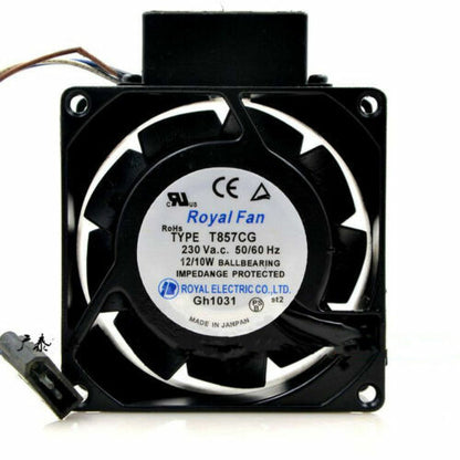 1pcs  Royal Fan TYPE T857CG 230V 12 / 10W 8CM 8038 High temperature cooling fan