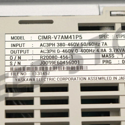 1PC Yaskawa Electric CIMR-V7AM41P5 GPD 315/V7 400V 3 Phase MVB005 Spec 41P51