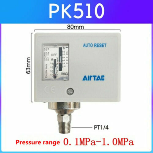 AirTAC PK510 pneumatic mechanical pressure switch 0.1MPa~1.0MPa/1kg~10kg