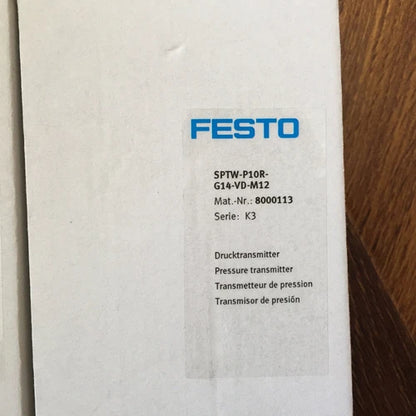 Festo SPTW-P10R-G14-VD-M12 8000113 Pressure Sensor One SPTWP10RG14VDM12