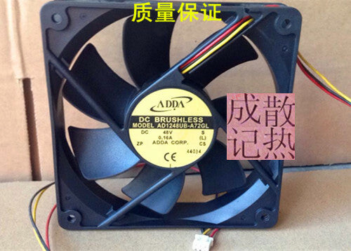 1pcs ADDA AD1248UB-A72GL12CM 48V 0.16A 3-wire industrial control inverter fan