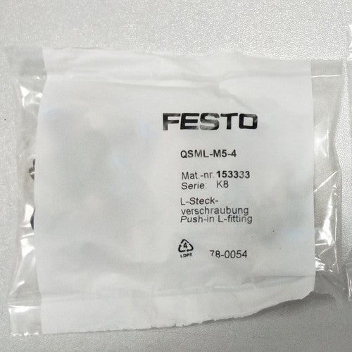 1Bag/10PCS Festo QSML-M5-4 153333 Push-in Connector Free Shipping QSMLM54