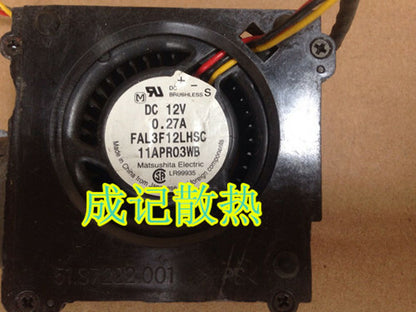 1pcs FAL3F12LHSC DC 12V 0.27A 3-wire 5cm projector fan